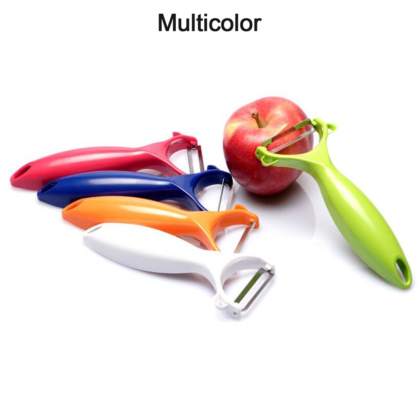 Wukusy vegetable and fruit peeler for kitchen use, with a stainless steel blade and ergonomic handle.