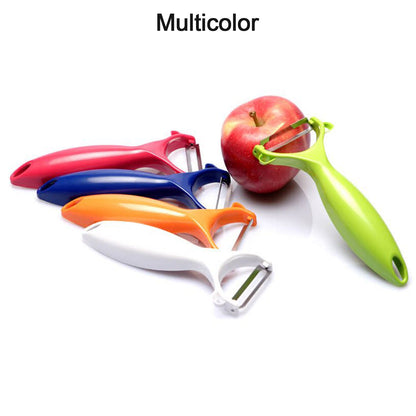 Wukusy vegetable and fruit peeler for kitchen use, with a stainless steel blade and ergonomic handle.