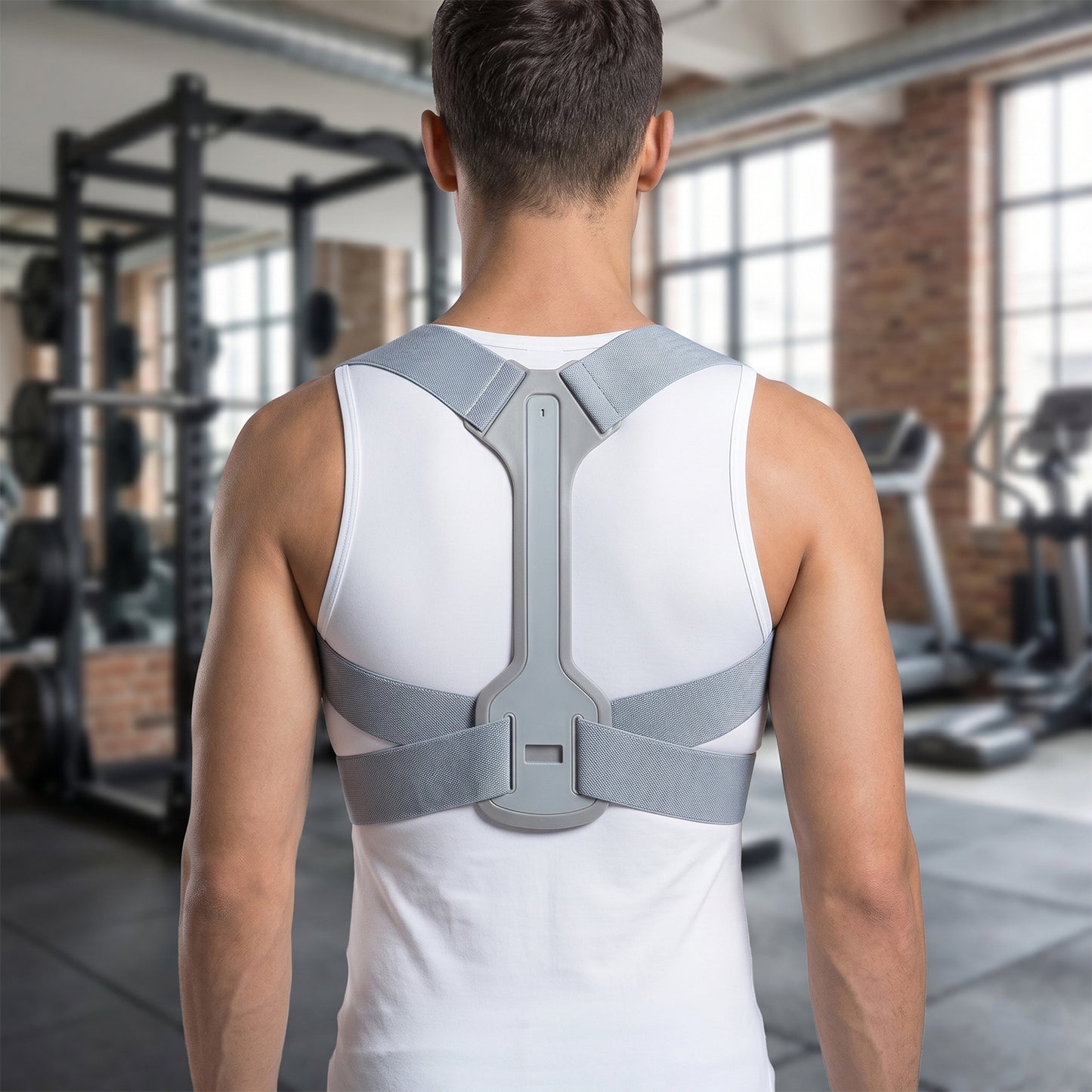 Wukusy adjustable back posture corrector support belt, large size, designed to improve posture and provide lumbar support.