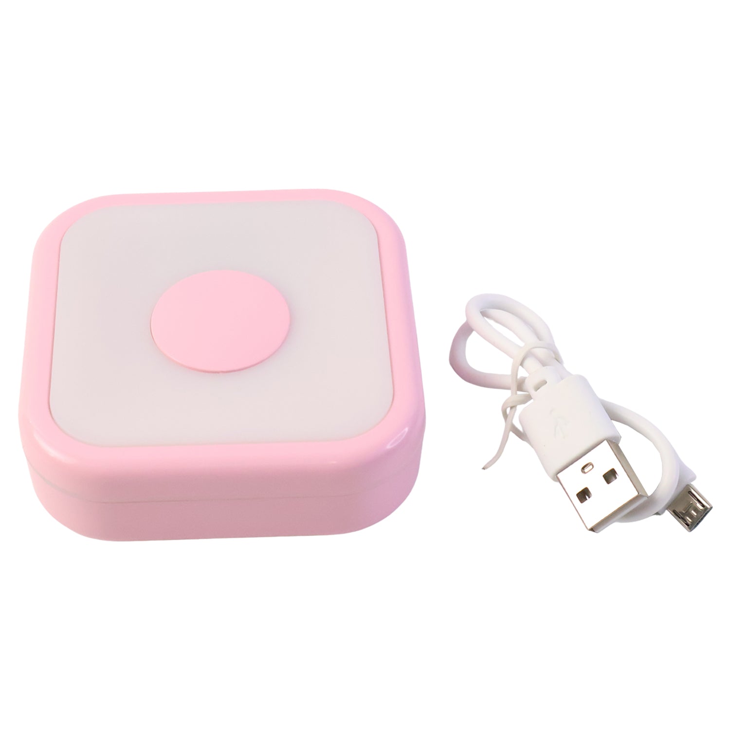 Wukusy portable USB-powered touch sensor LED night lamp emitting soft white light, ideal for home improvement and bedside use.
