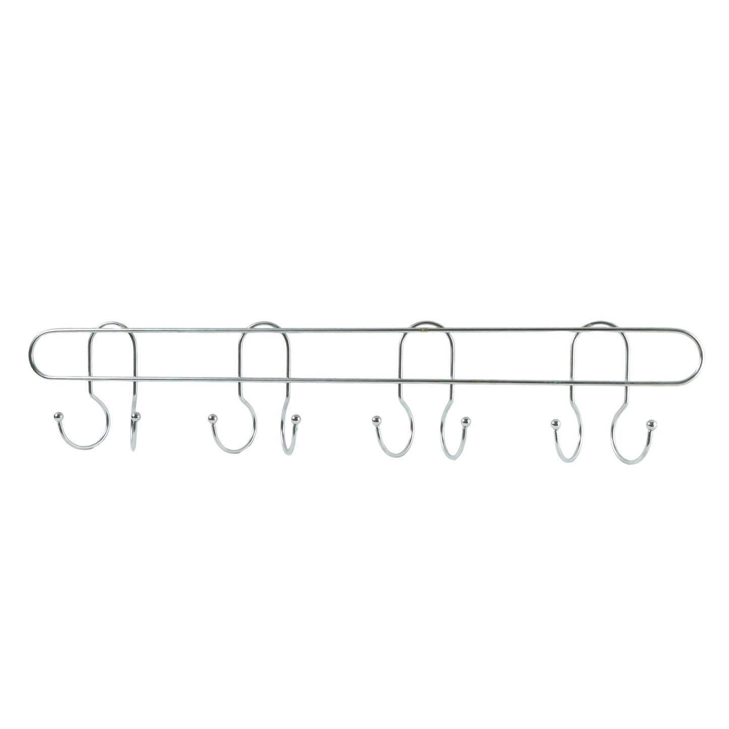 Heavy duty stainless steel wall-mounted hook rack by Wukusy with multiple hooks for organization.