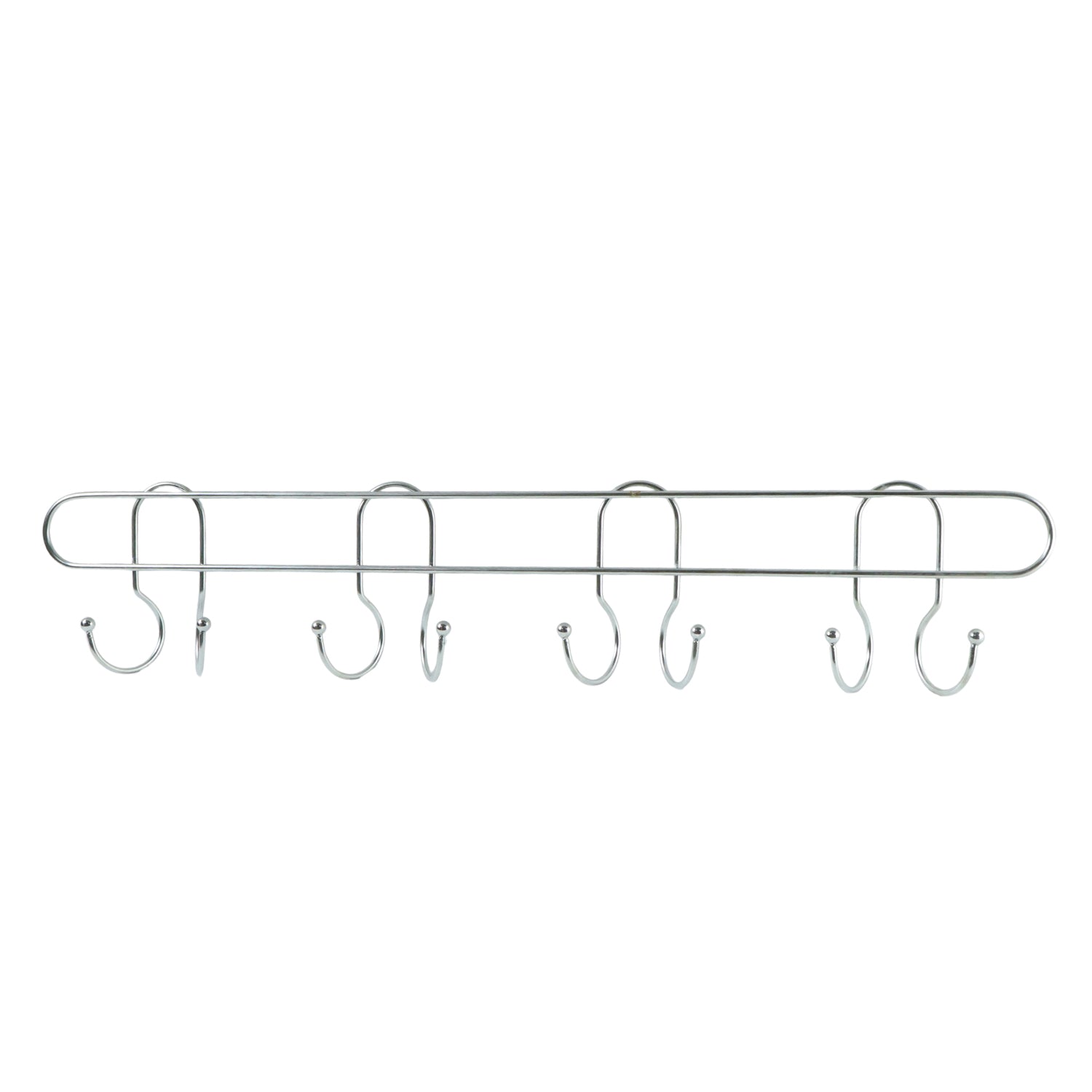 Heavy duty stainless steel wall-mounted hook rack by Wukusy with multiple hooks for organization.
