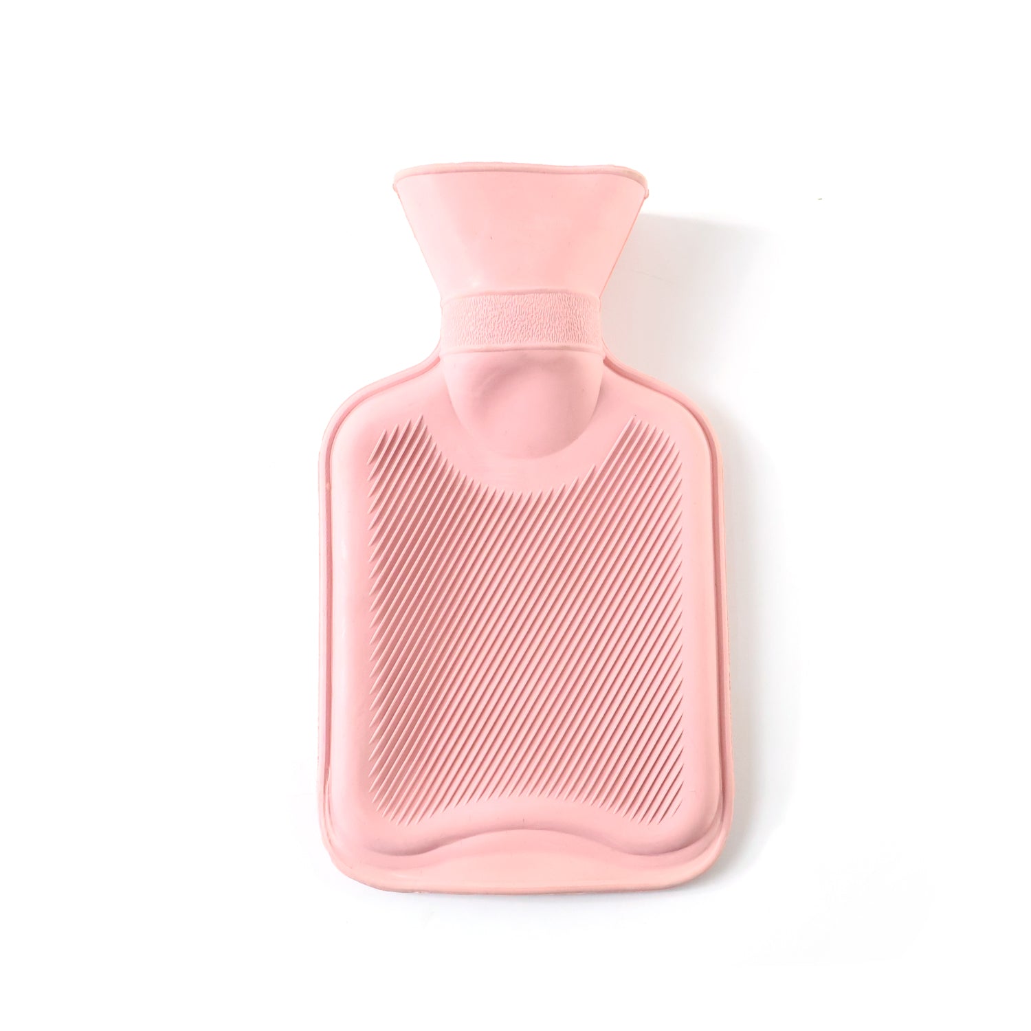 Wukusy reusable hot water bag for pain relief, warm compress therapy, showing soft fabric cover and attached nozzle for easy filling.