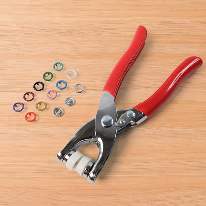 Wukusy heavy duty snap button fastener plier tool kit with multiple attachments for installing and removing snap buttons.