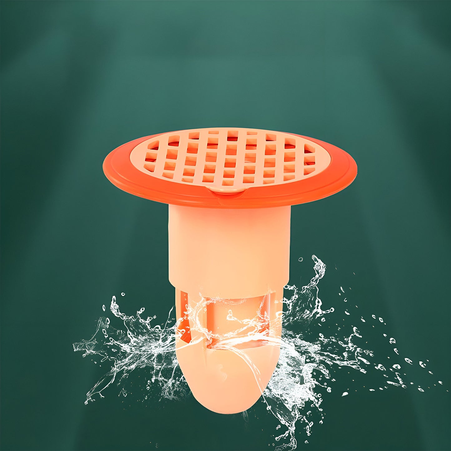 Plastic drain strainer for bathroom and kitchen from Wukusy, fits standard drains to prevent clogs and catch debris.