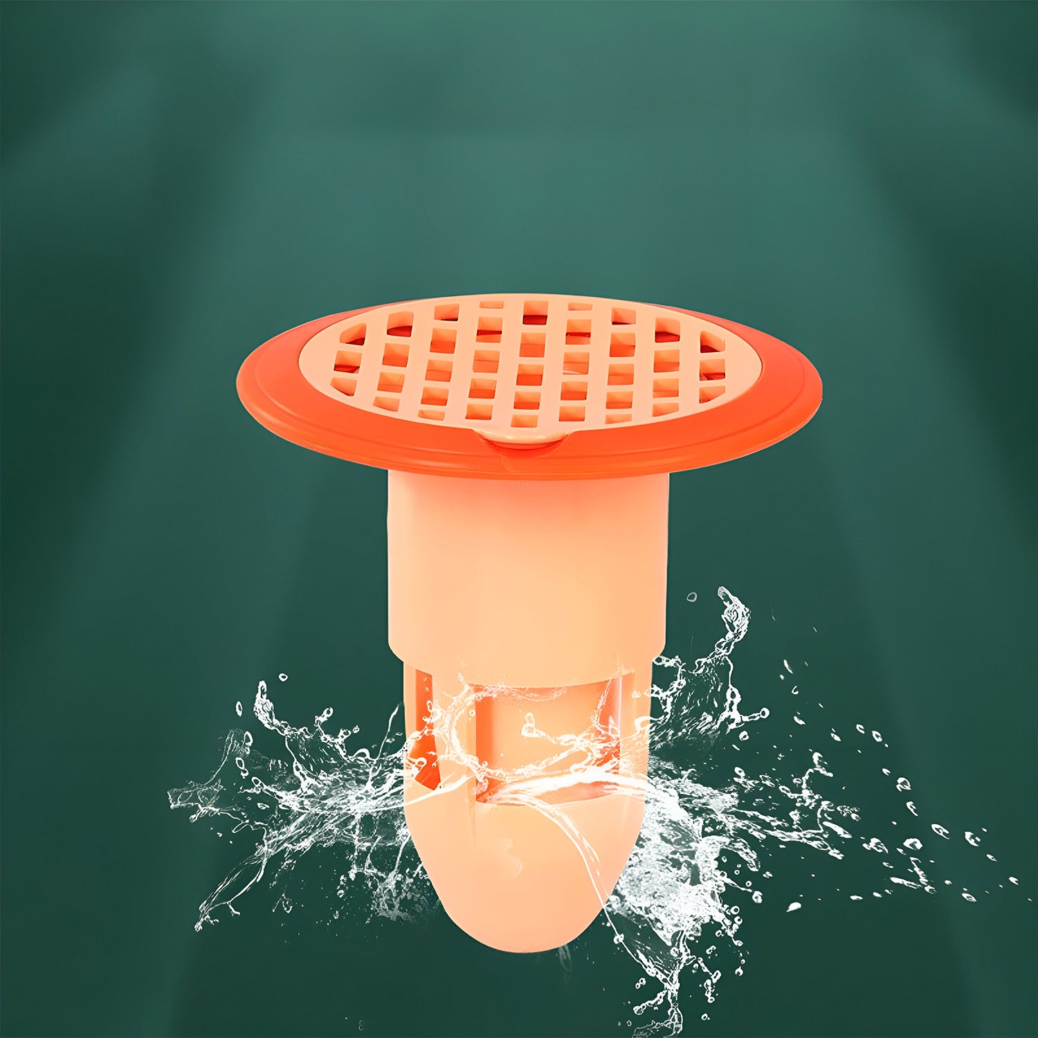 Plastic drain strainer for bathroom and kitchen from Wukusy, fits standard drains to prevent clogs and catch debris.