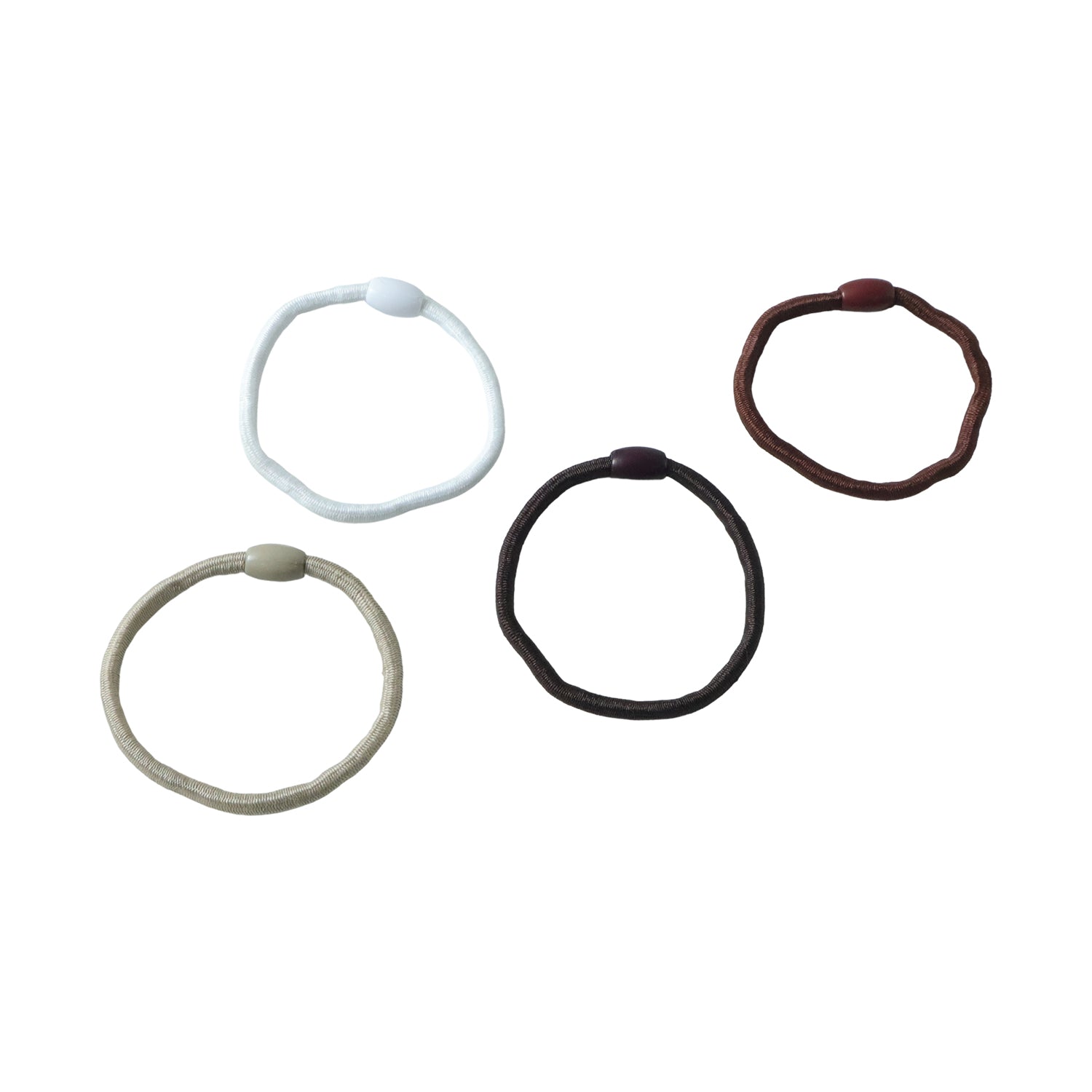 Set of 32 colorful soft elastic hair rubber bands from Wukusy, ideal for gentle hair styling and securing hair.