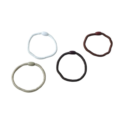 Set of 32 colorful soft elastic hair rubber bands from Wukusy, ideal for gentle hair styling and securing hair.