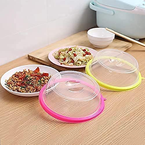 Wukusy microwave oven dish cover, air-tight food splatter guard, dishwasher safe kitchen plate lid for microwave use