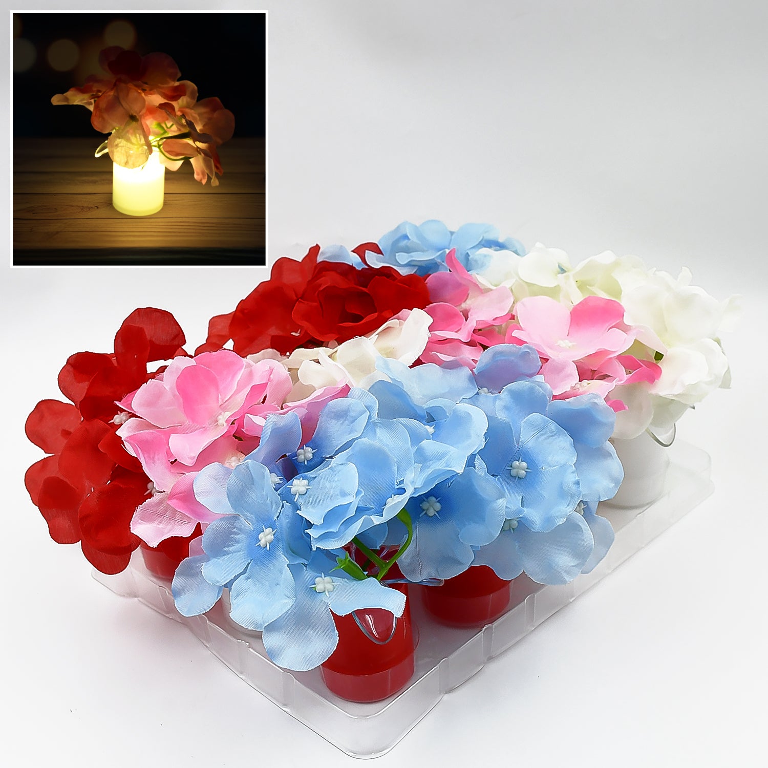Set of 12 Wukusy LED mood lights for bedroom decor, featuring colorful interior lighting for a cozy ambiance.