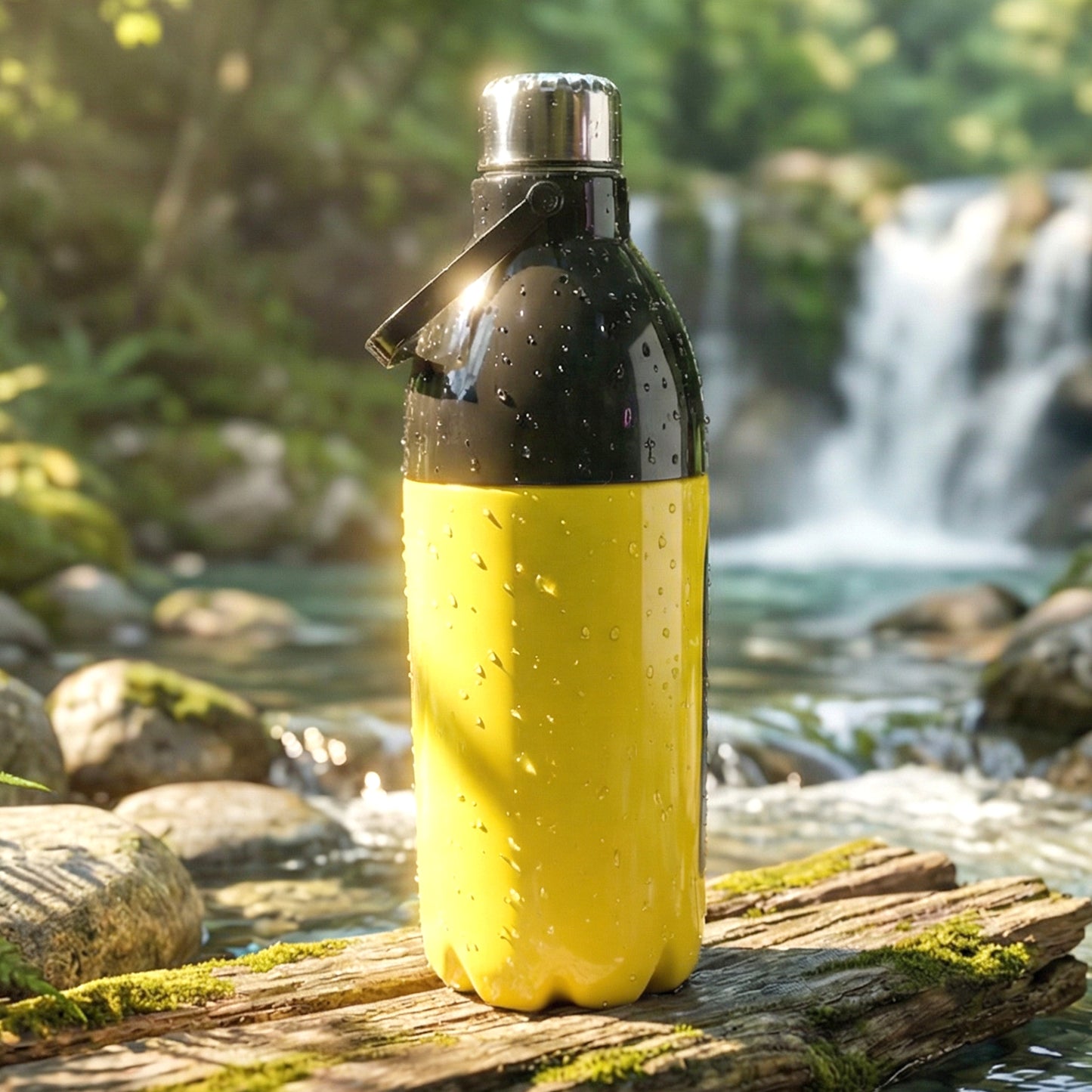 Wukusy large capacity leakproof water bottle, 1400ml, shown with a sleek design and secure lid for outdoor hydration.