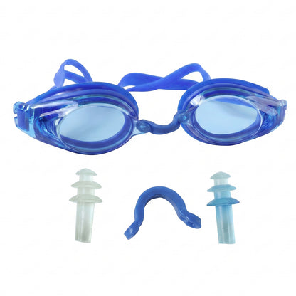 Kids durable swimming goggles by Wukusy with soft cushion seal and adjustable strap, shown in a close-up image.