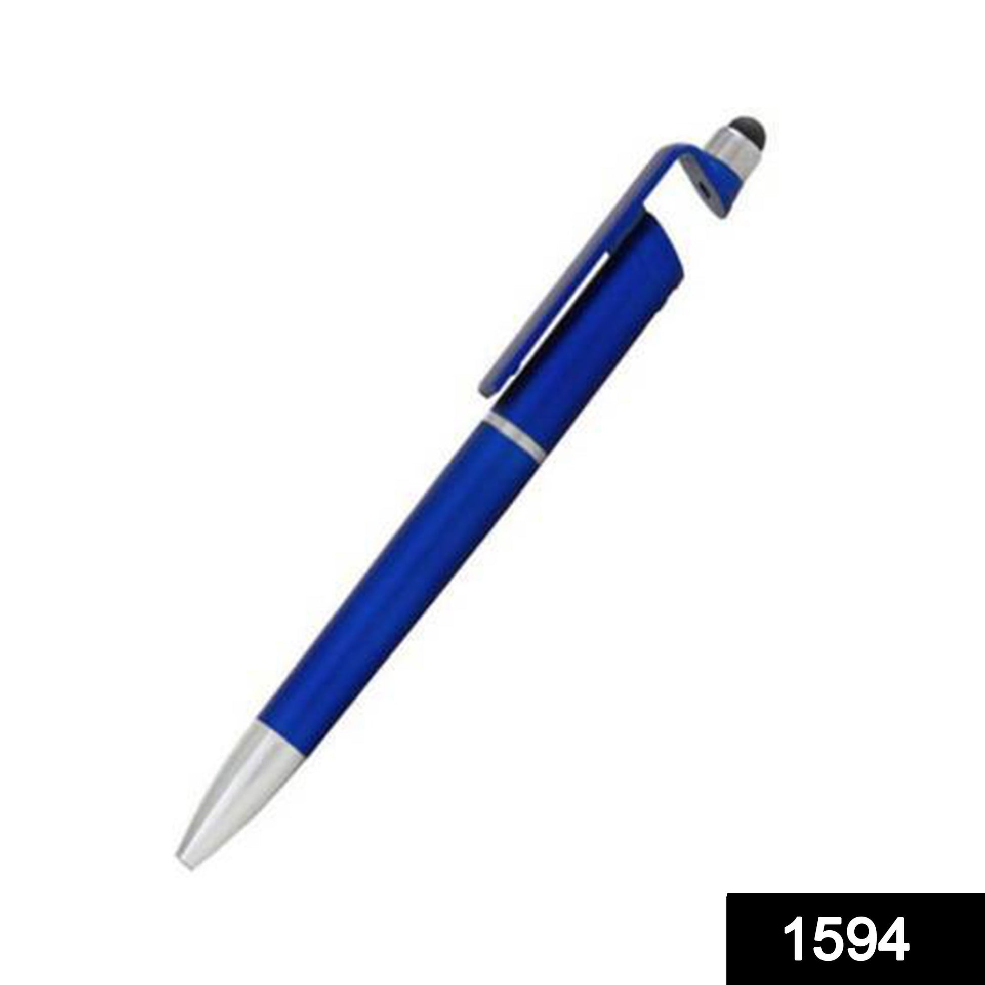 Wukusy 3-in-1 ballpoint stylus pen with mobile stand, featuring a sleek design and versatile writing and touchscreen functionality.