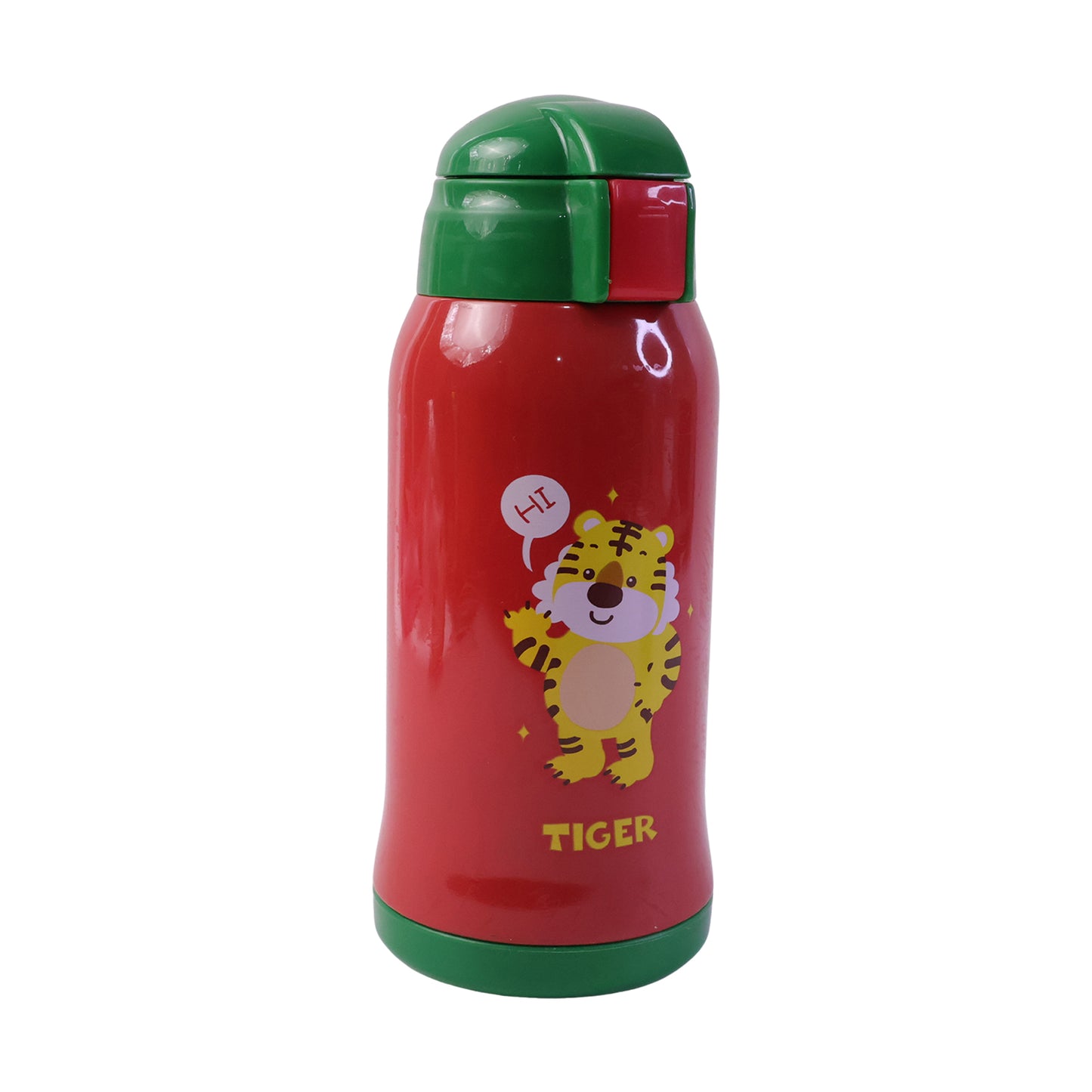 Wukusy 550ml kids cartoon printed water bottle with straw and carry sling bag, colorful and child-friendly design.