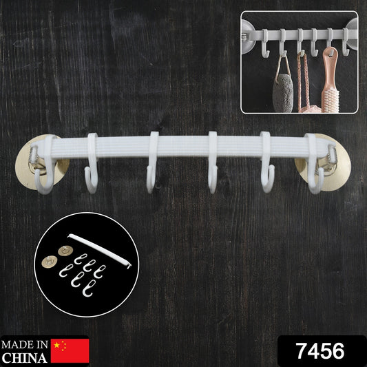 Wukusy wall-mounted bath towel hanger with shelf and hook, ideal for kitchen or bathroom towel organization and hanging storage