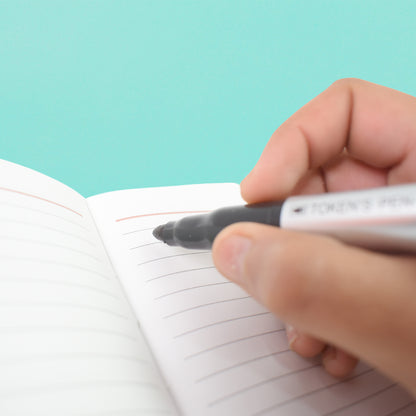 Set of four black Wukusy markers for school and college use, suitable for office and writing tasks.