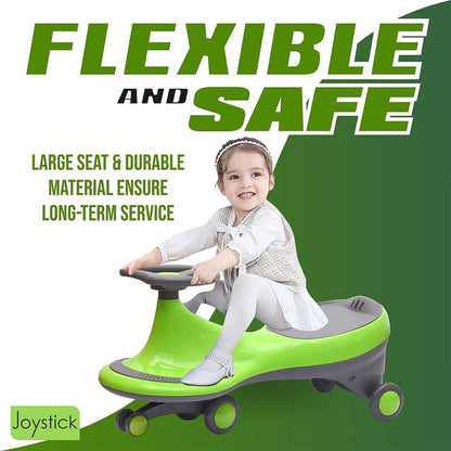 Colorful Wukusy kids' ride-on swing car toy designed for children to sit and propel with foot movement.