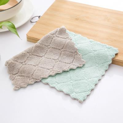Wukusy 2503 multi-purpose wash towel for kitchen, soft cotton cloth with textured surface, ideal for cleaning and drying kitchen surfaces.