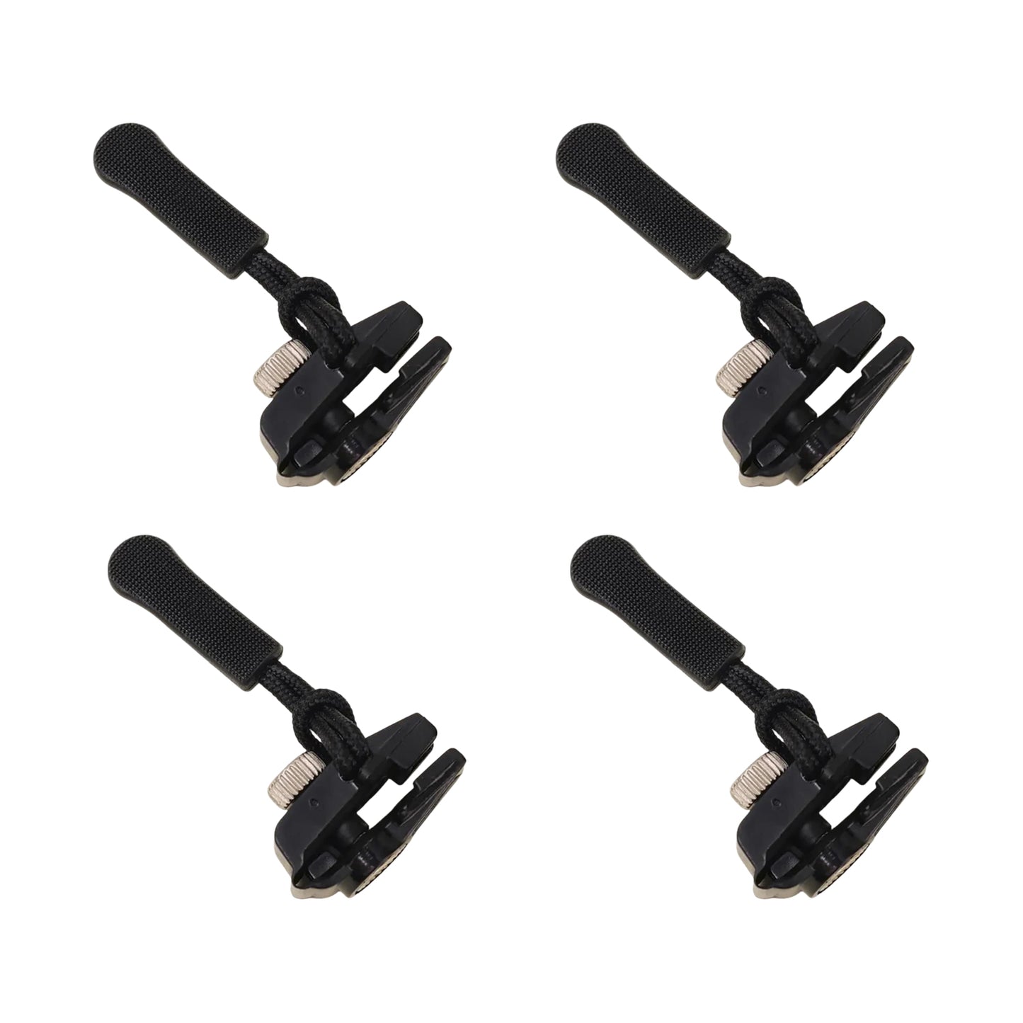 Set of four Wukusy portable universal detachable zipper sliders for home improvement, suitable for various zipper repairs.