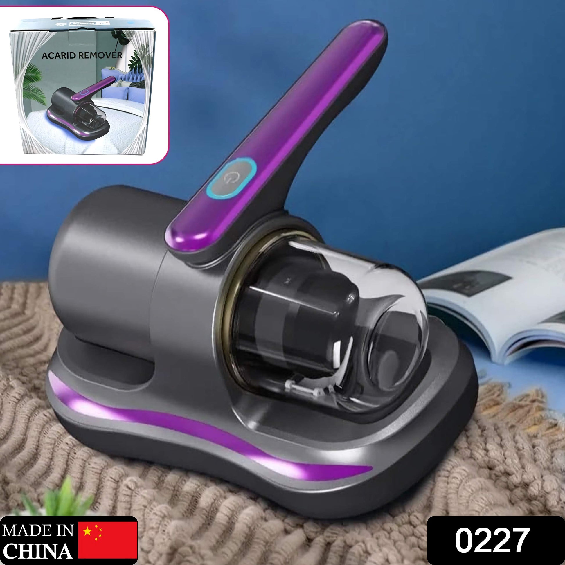 Wukusy portable handheld vacuum cleaner with powerful suction, cordless design, and low noise for cleaning beds, sofas, and car seats.