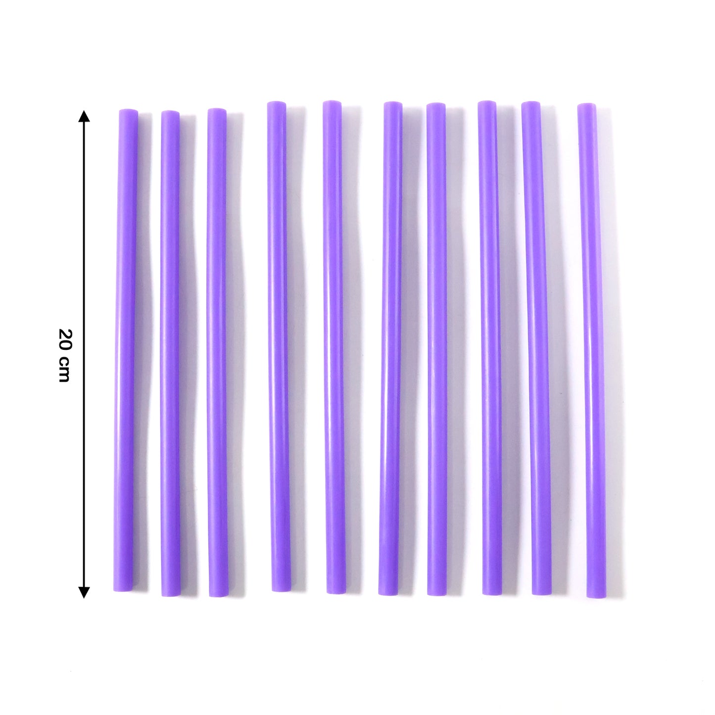 Pack of 10 reusable plastic drinking straws from Wukusy, colorful and eco-friendly for beverages.