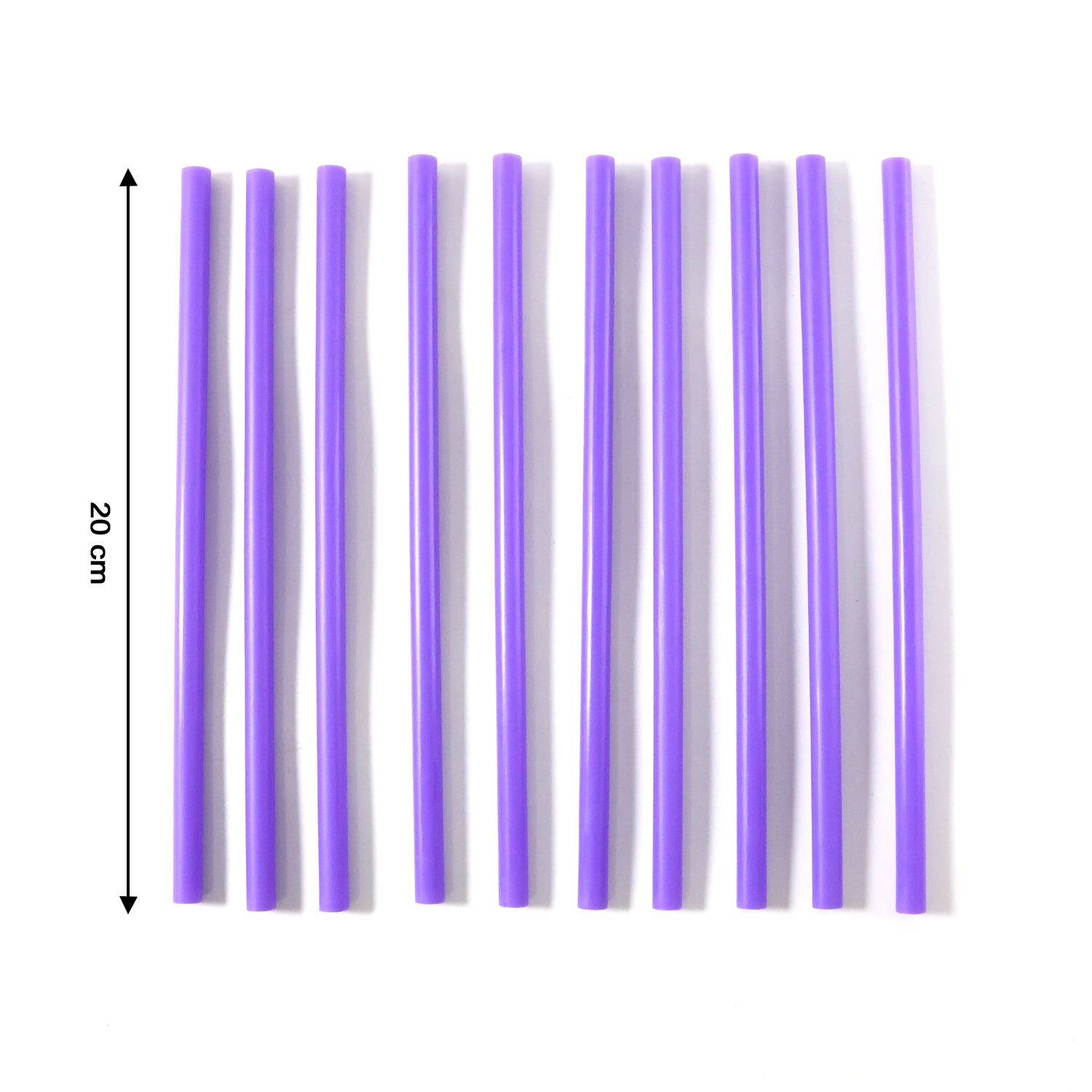 Pack of 10 reusable plastic drinking straws from Wukusy, colorful and eco-friendly for beverages.