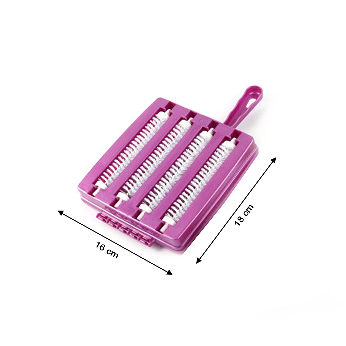 Wukusy 6230 plastic handheld carpet roller brush with dust crumb collector, suitable for wet and dry carpet cleaning.