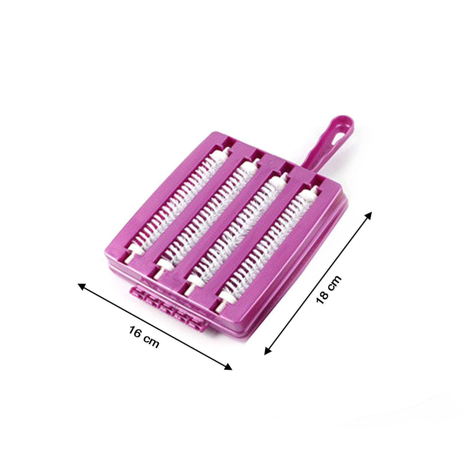 Wukusy 6230 plastic handheld carpet roller brush with dust crumb collector, suitable for wet and dry carpet cleaning.