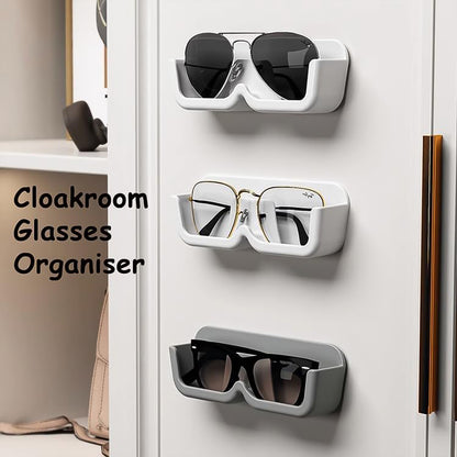 Set of four Wukusy wall-mounted sunglasses holders for organized storage and easy access in home improvement spaces.