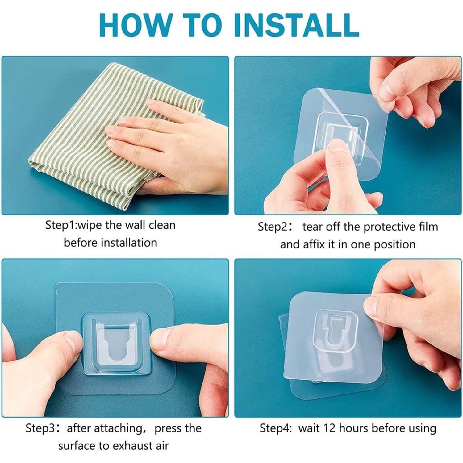 Wukusy 7432 Self Adhesive Female Magic Transparent Sticker used for home improvement projects