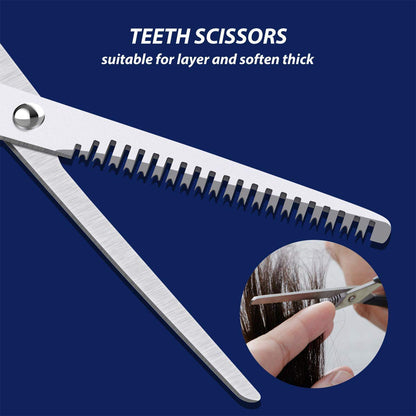 Wukusy professional hair thinning scissors with sharp blades, designed for precise hair cutting and thinning styling.