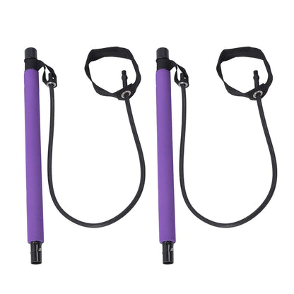 Wukusy fitness exercise tube and Pilates bar set with resistance bands, gym workout equipment for strength training and flexibility.