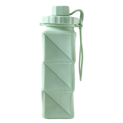 Wukusy premium foldable collapsible water bottle in blue, showing compact design and flexible material for easy storage