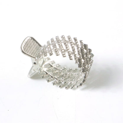 Close-up of a Wukusy crystal-studded metal hair claw clip with elegant design and shiny embellishments.