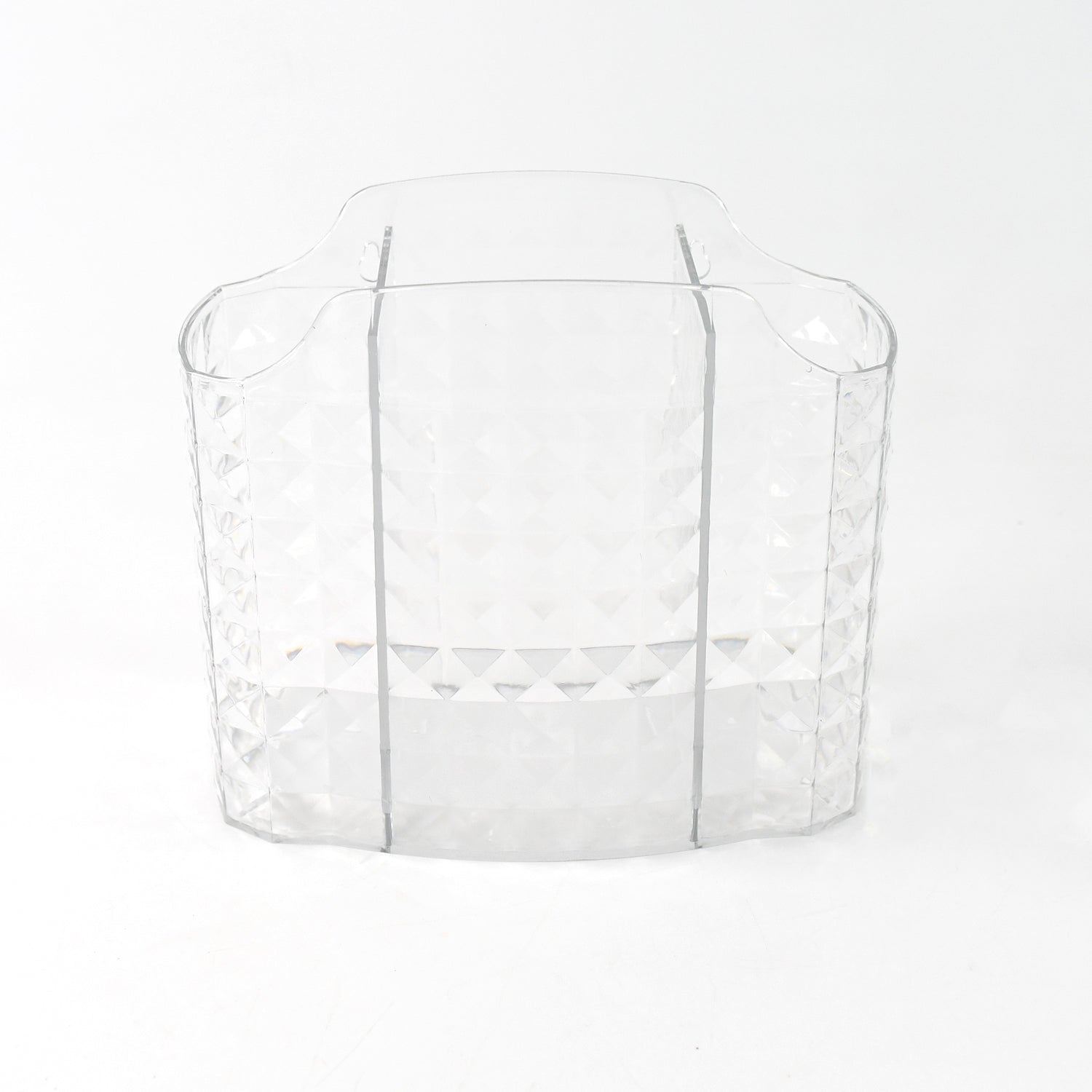 Wukusy Apex Crysta multipurpose office organizer holder with clear compartments for pens, stationery, and small office supplies