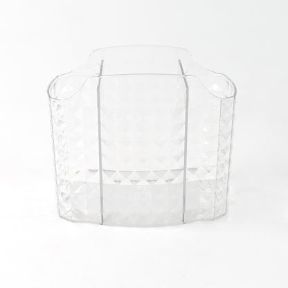 Wukusy Apex Crysta multipurpose office organizer holder with clear compartments for pens, stationery, and small office supplies