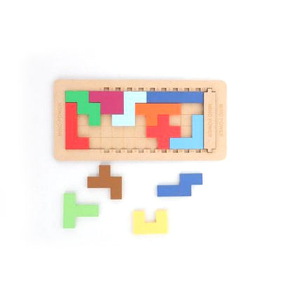 Wukusy 1950 At50 wooden mind game toy for kids and babies, designed for fun and cognitive play, featuring colorful wooden pieces.