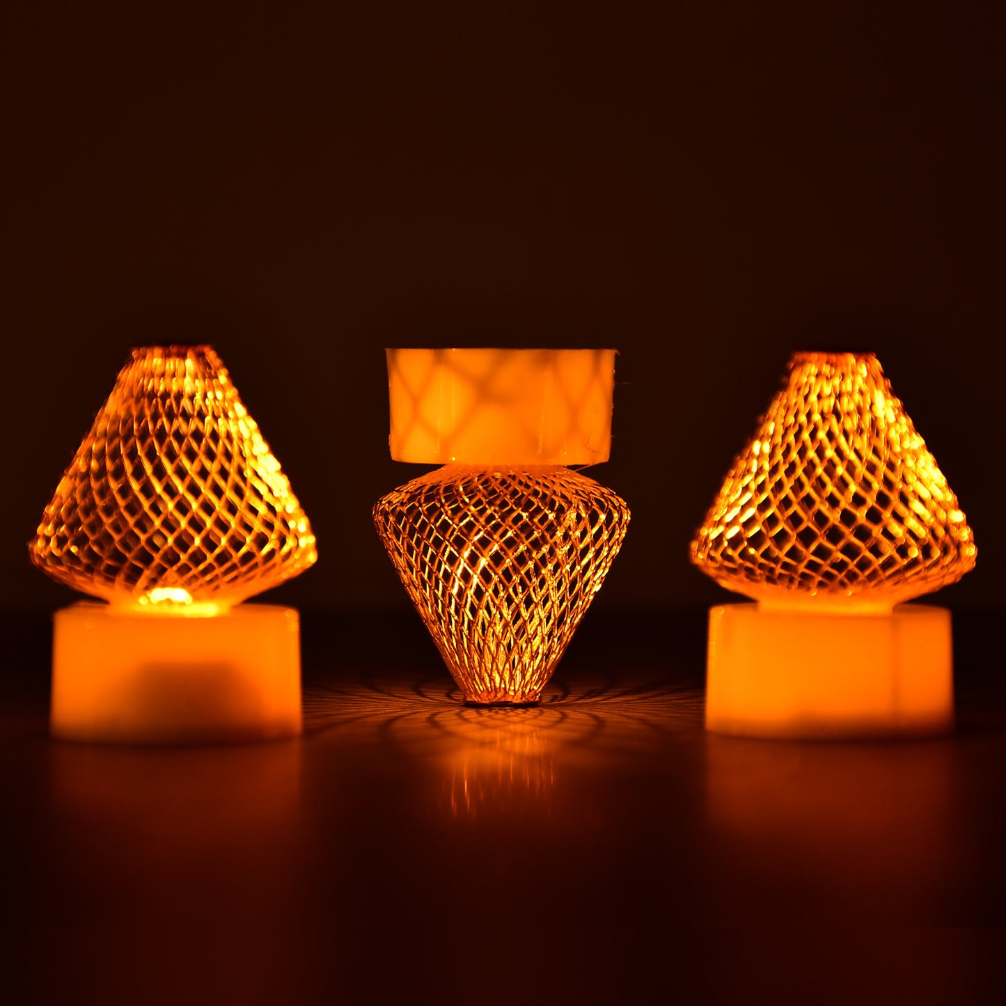 Set of 12 flameless LED decorative candles by Wukusy, acrylic tea lights for home decor, gifting, and festive celebrations