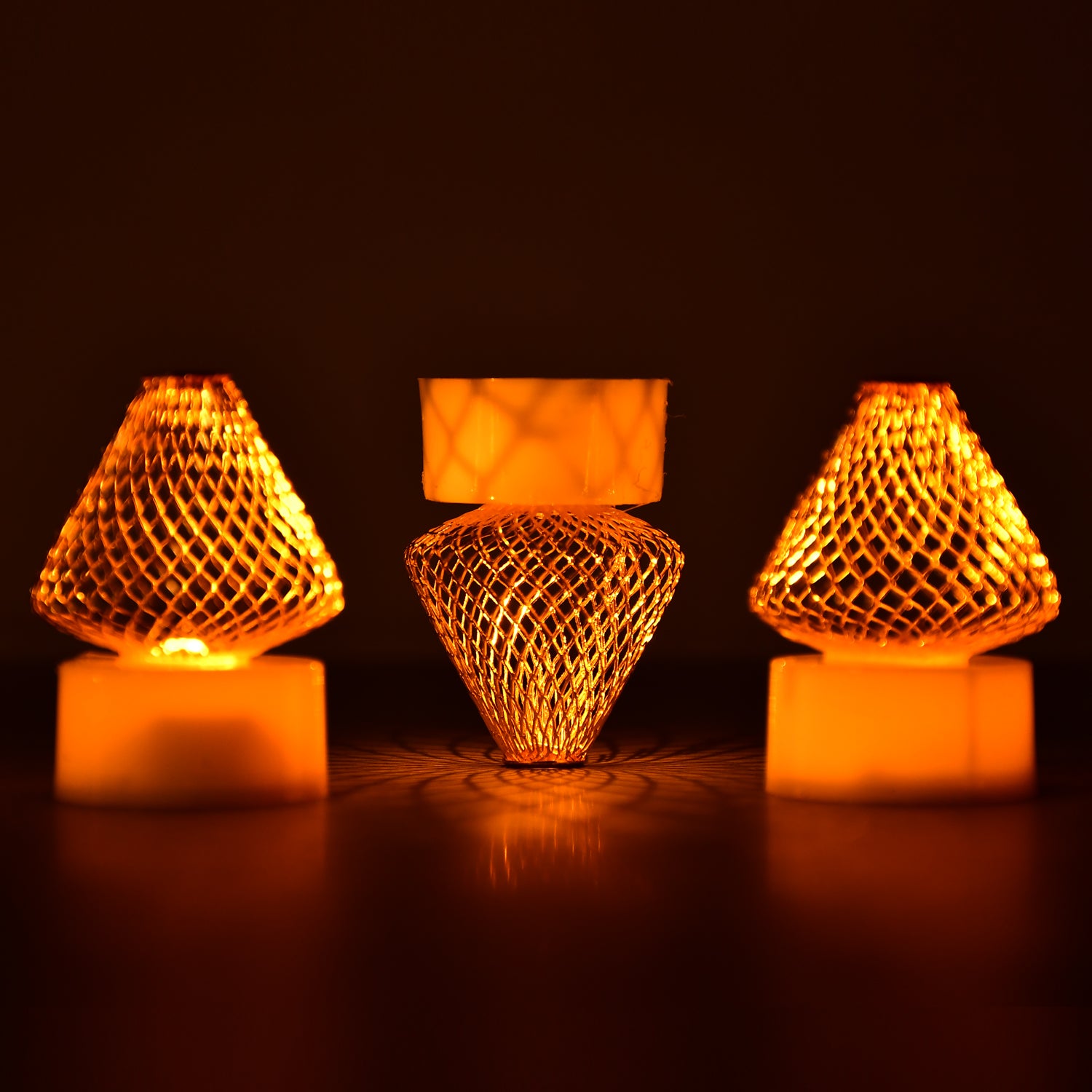 Set of 12 flameless LED decorative candles by Wukusy, acrylic tea lights for home decor, gifting, and festive celebrations