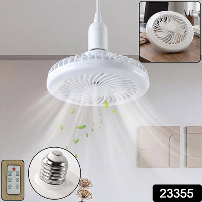 Wukusy remote control ceiling fan with light and E27 socket LED lamp, modern home fan with sleek design and control features