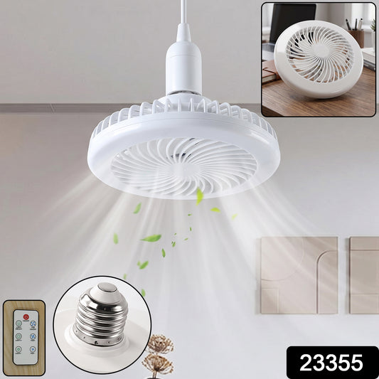 Wukusy remote control ceiling fan with light and E27 socket LED lamp, modern home fan with sleek design and control features