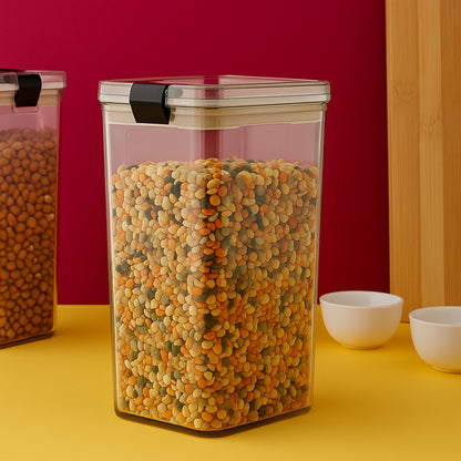 Wukusy 1700ml airtight plastic storage container for kitchen organization with secure locking lid, ideal for food storage