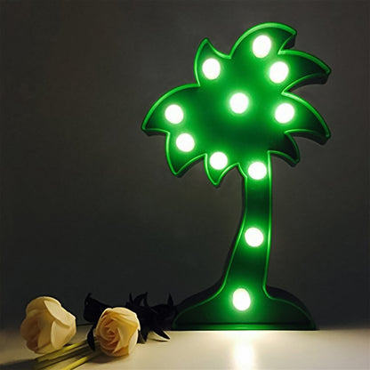 Wukusy LED night light shaped like a coconut tree, romantic table lamp for office decor, battery not included.