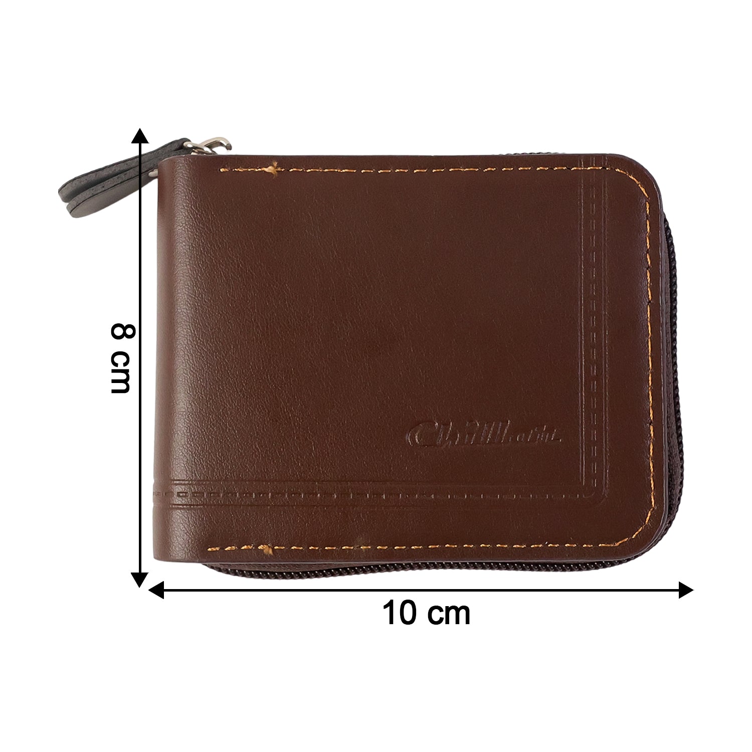 Wukusy premium zip-around travel card holder wallet with multiple card slots and compact design, shown in black.