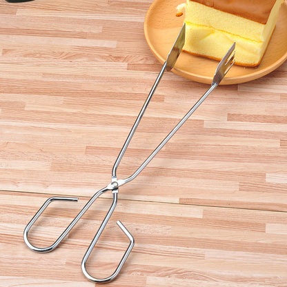 Wukusy 2970 handle cooking tong for salad and barbecue, stainless steel clip with ergonomic grip for kitchen and buffet use