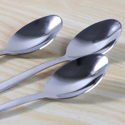 Set of three Wukusy Everyday Dining Spoons with sleek stainless steel design for home and kitchen use.
