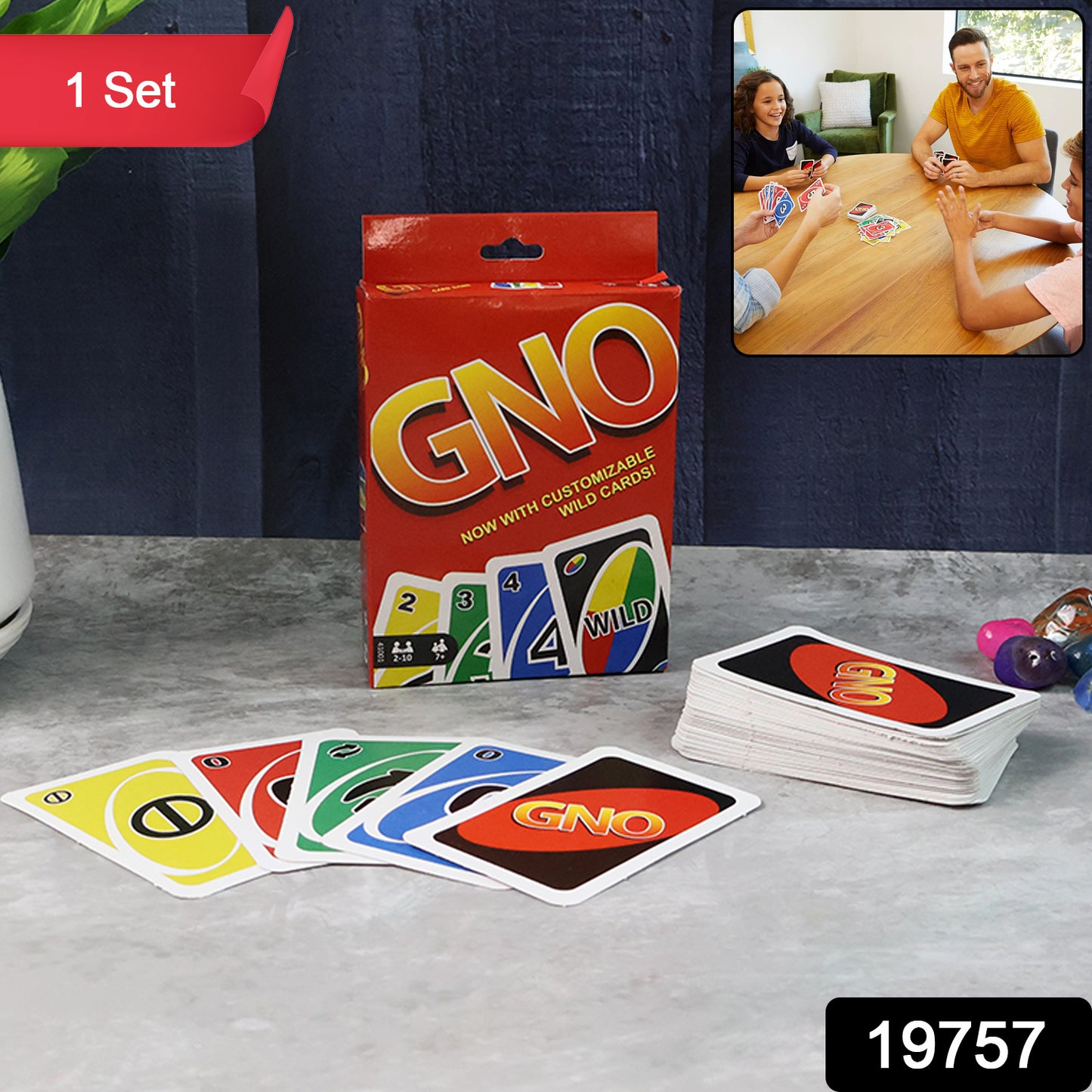 Wukusy Gno Pixar Anniversary Card Game with 112 colorful cards for kids' toy entertainment and family fun.