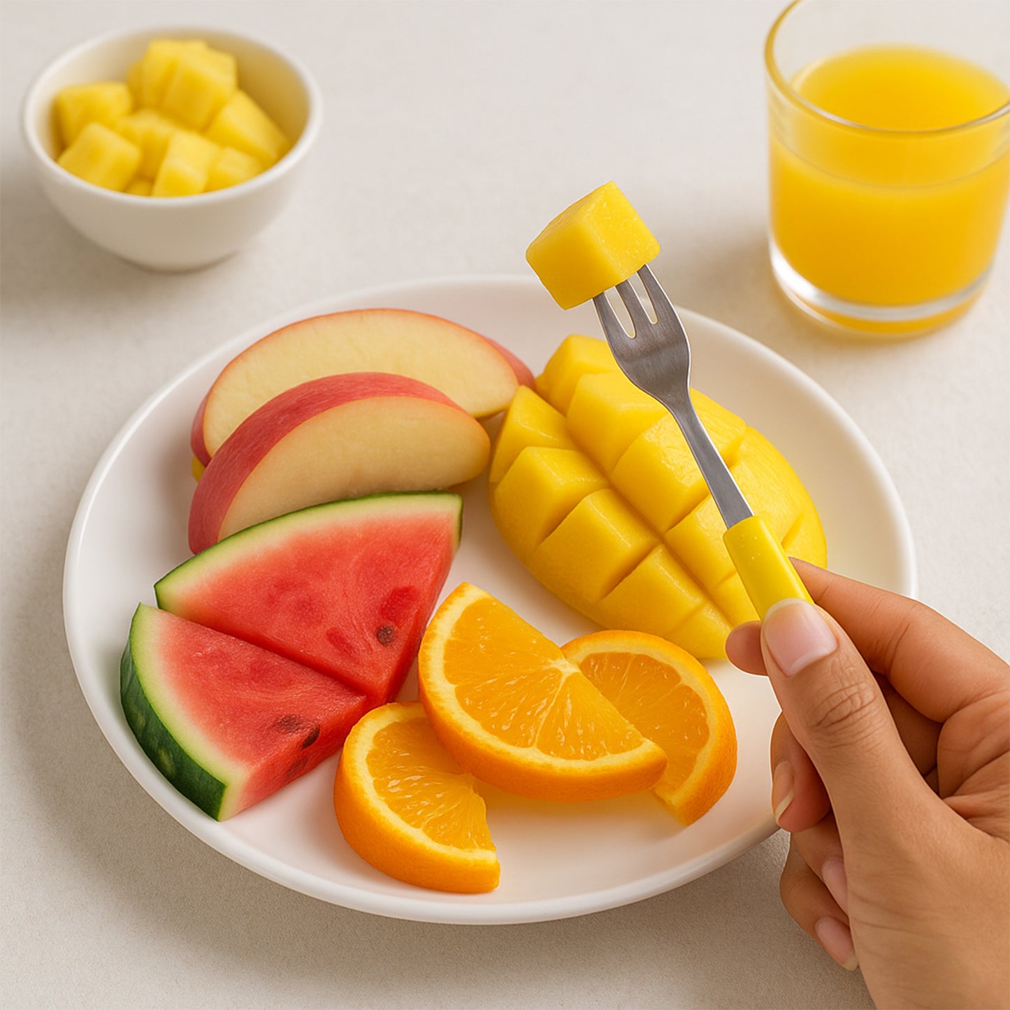 Wukusy Supermom premium stainless steel big fork set, 6-piece for home and kitchen use, featuring large, durable forks.