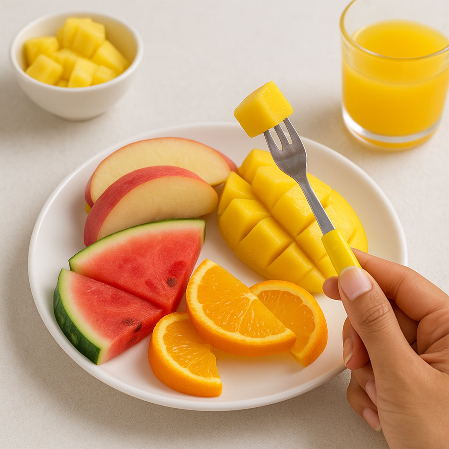 Wukusy Supermom premium stainless steel big fork set, 6-piece for home and kitchen use, featuring large, durable forks.