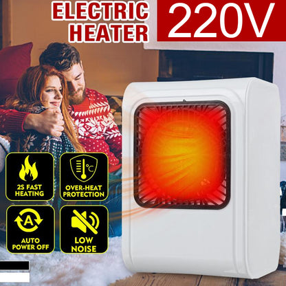 Wukusy 6683 220v brown box room heater for office and bedroom, compact home improvement heater with safety features.